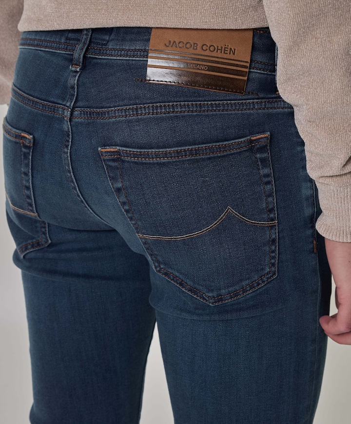 Nick Slim 5 pkt heren jeans blauw