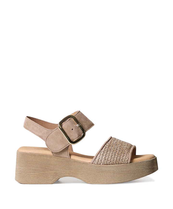 dames sandalen beige
