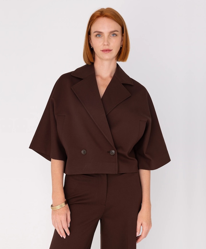 Dames blazer bruin