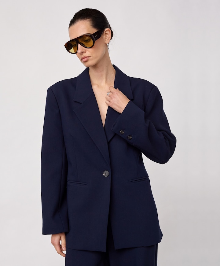 Dames blazer blauw