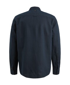 Heren overhemd lange mouw blauw