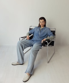 Bente dip dye dames jeans blauw