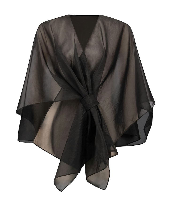 Dames cape zwart