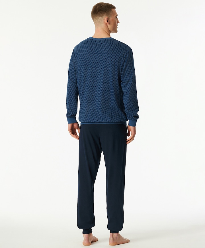 Heren pyjamaset blauw