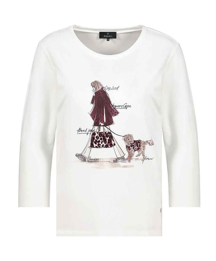 Dames longsleeve ecru