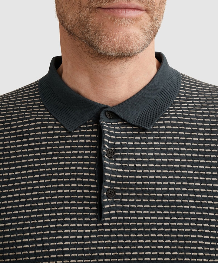 Heren polo blauw