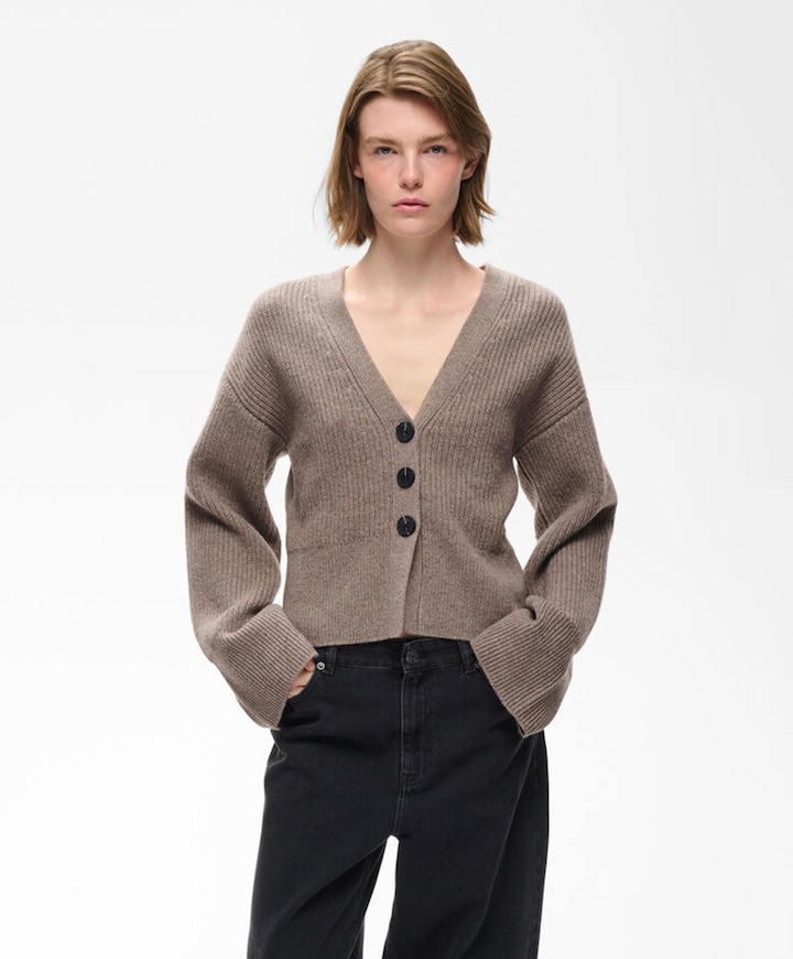 Dames vest bruin