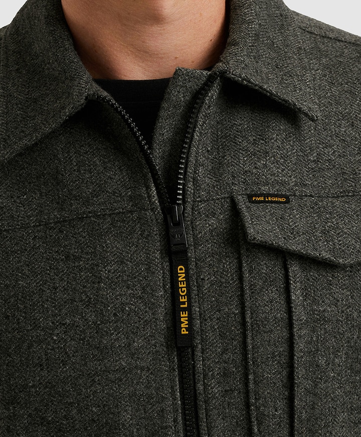 Heren overshirt grijs