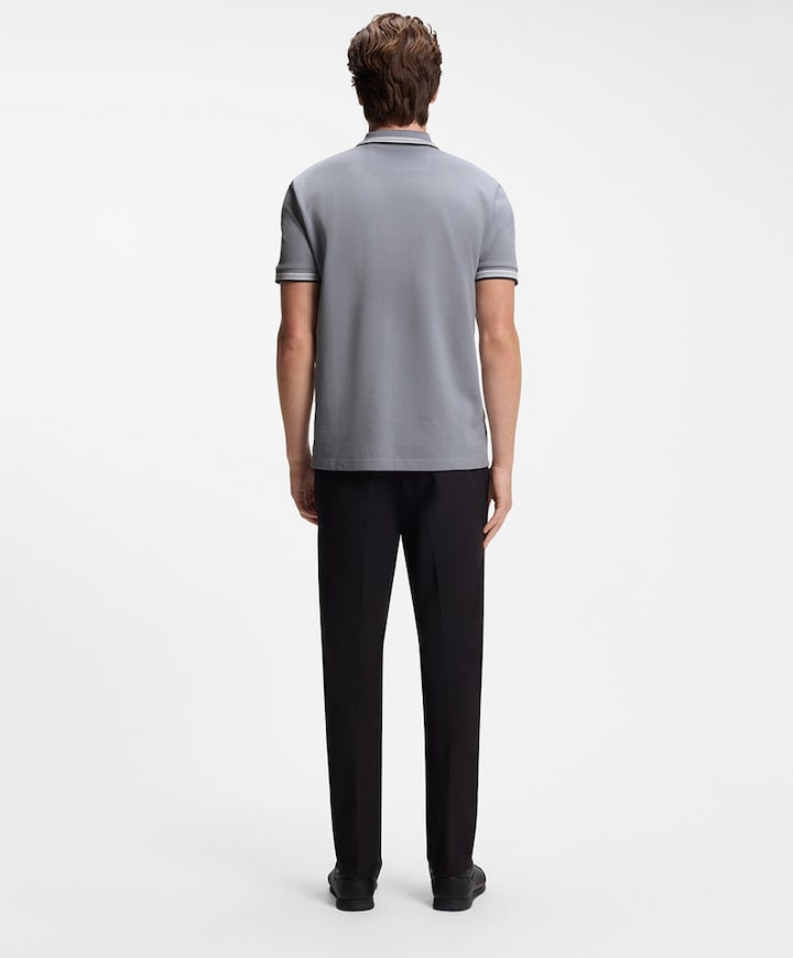 Heren polo grijs