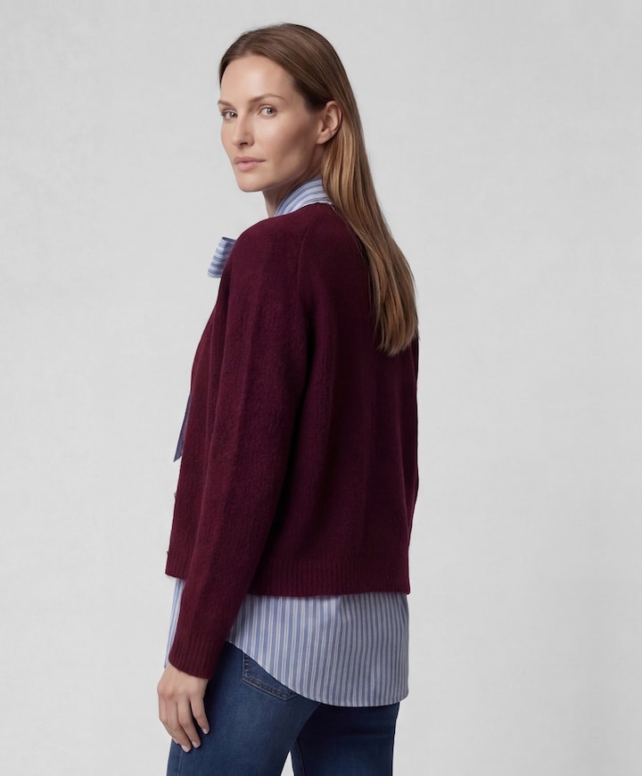 Dames vest bordeaux