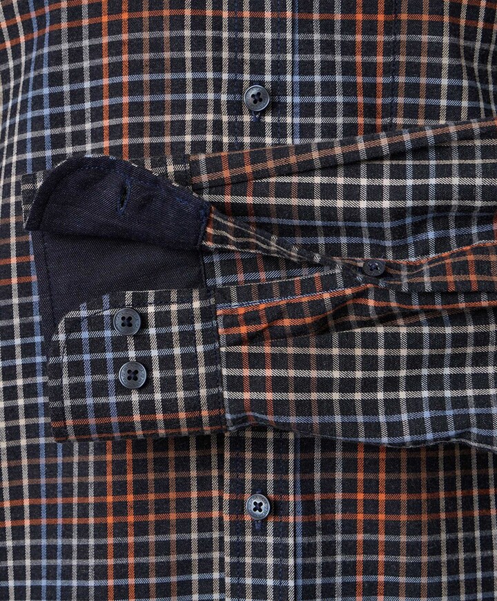 Heren overhemd lange mouw blauw