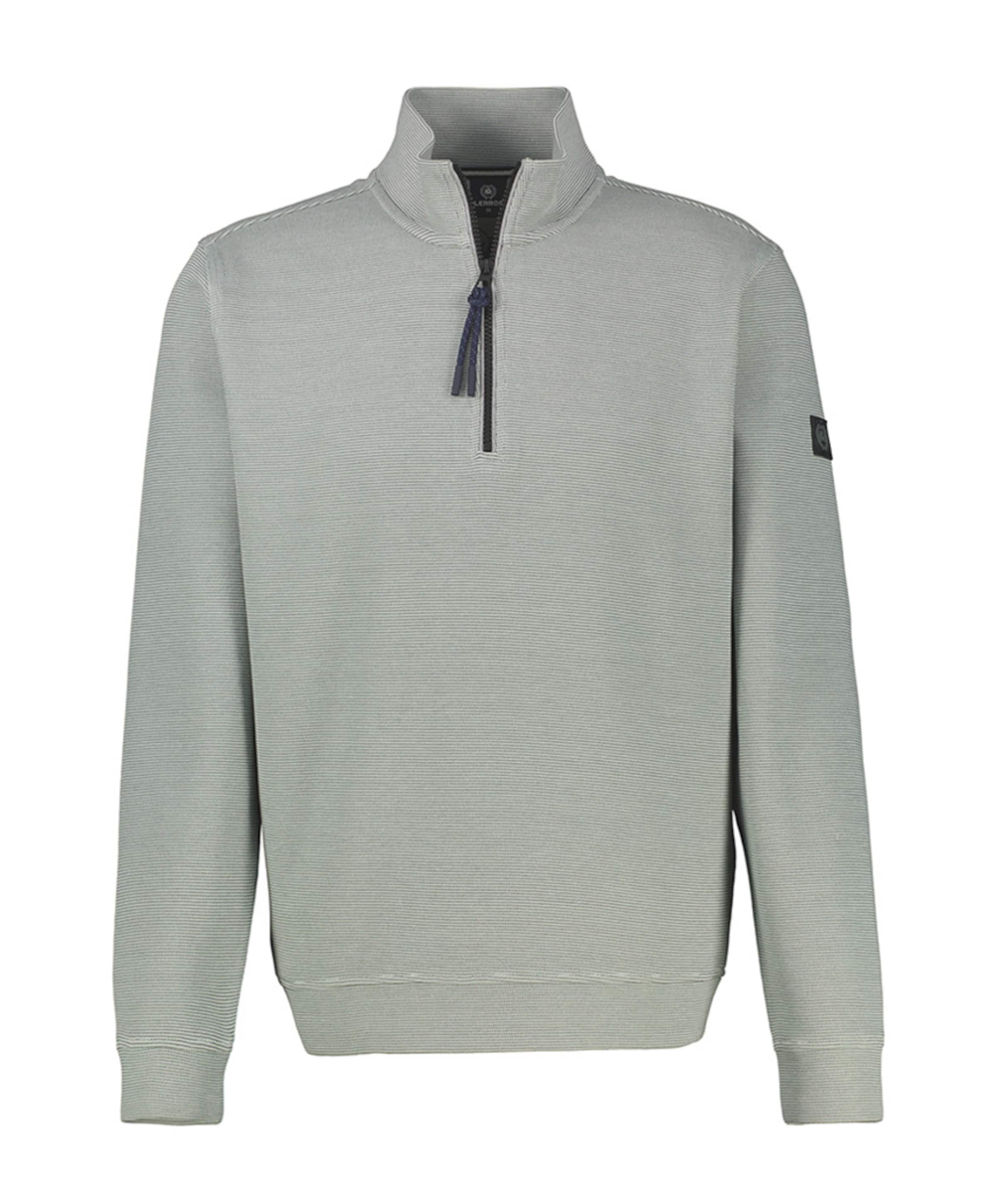 Heren trui met rits grijs