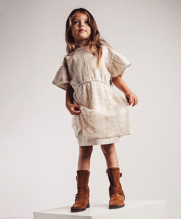 Meisjes jurk ecru