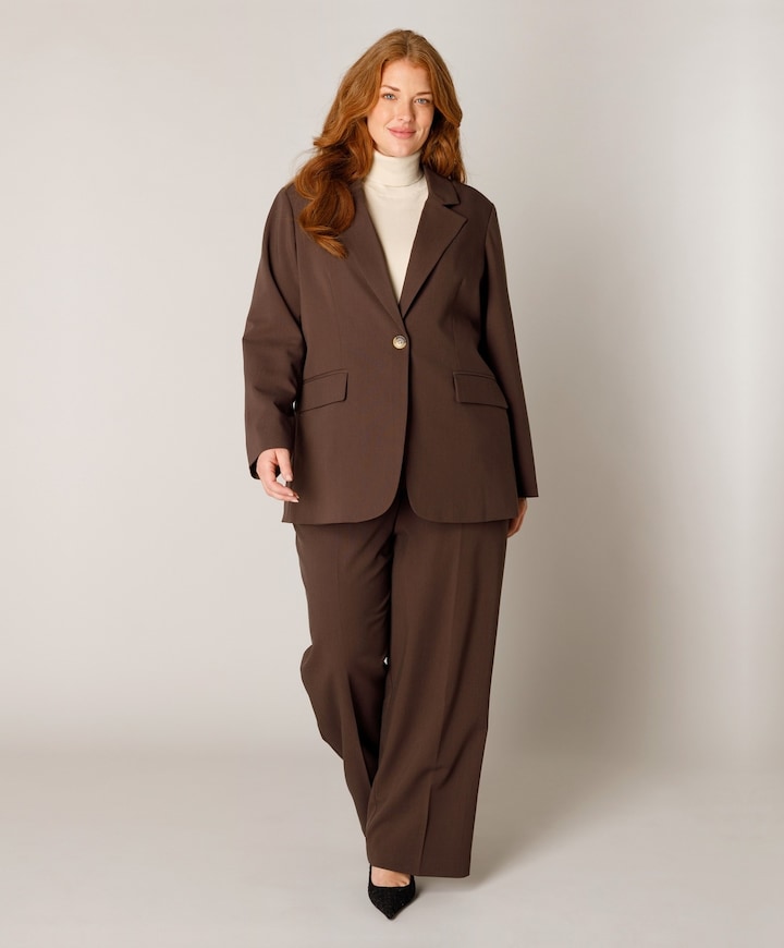 Dames blazer bruin
