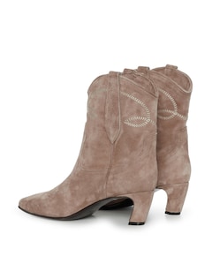 dames enkellaarzen beige