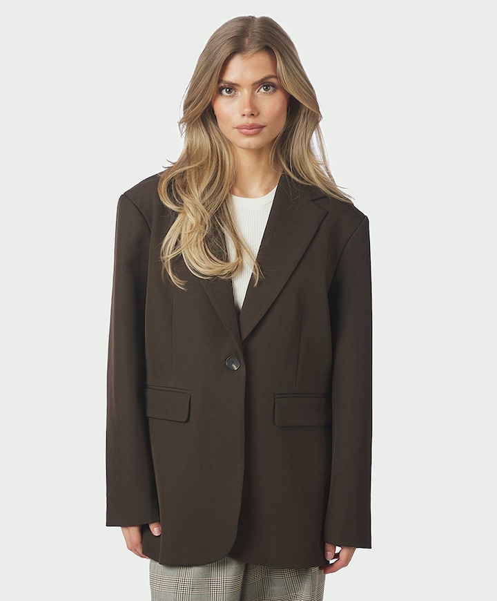 Dames blazer bruin