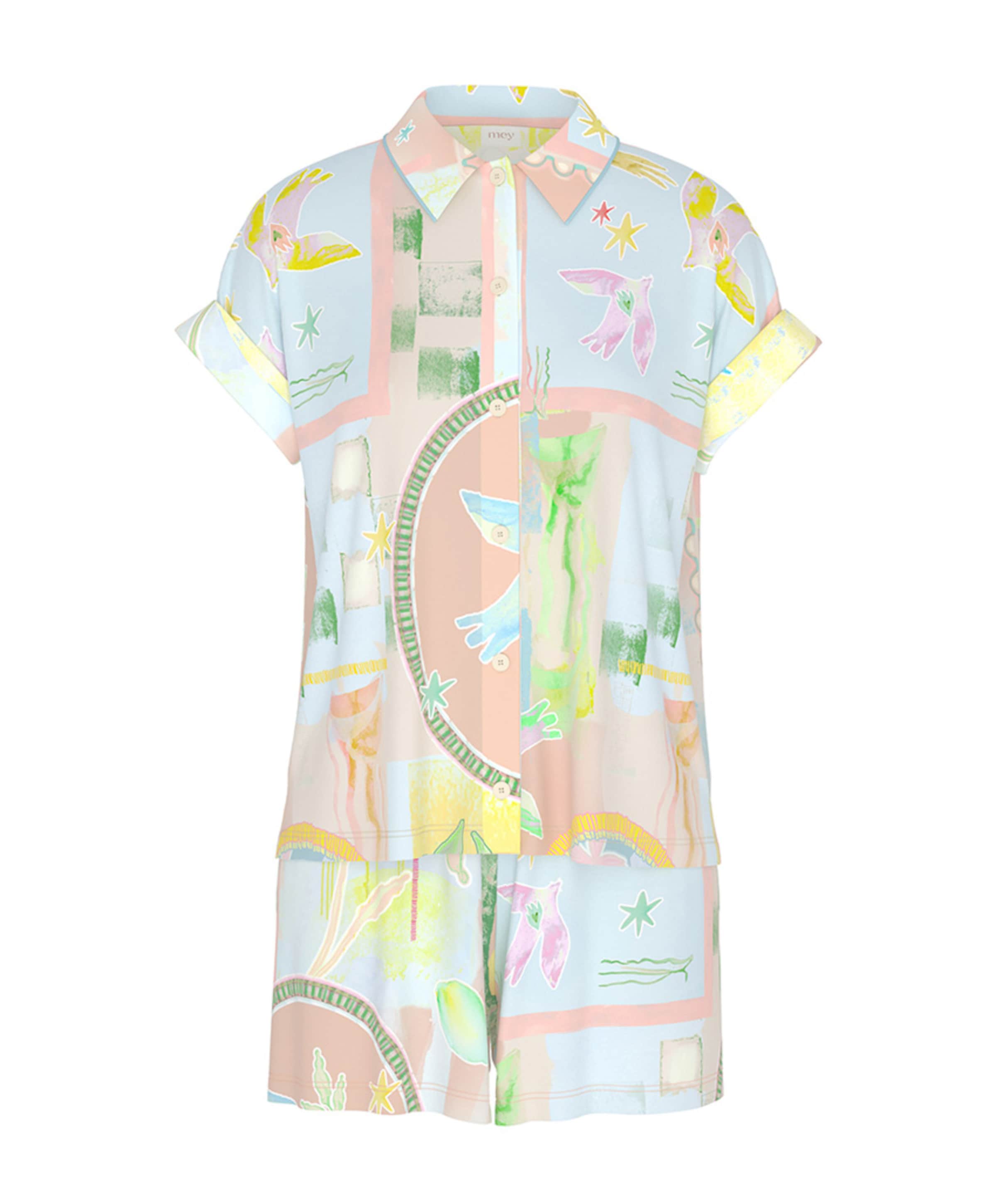 Dames shortama multicolor