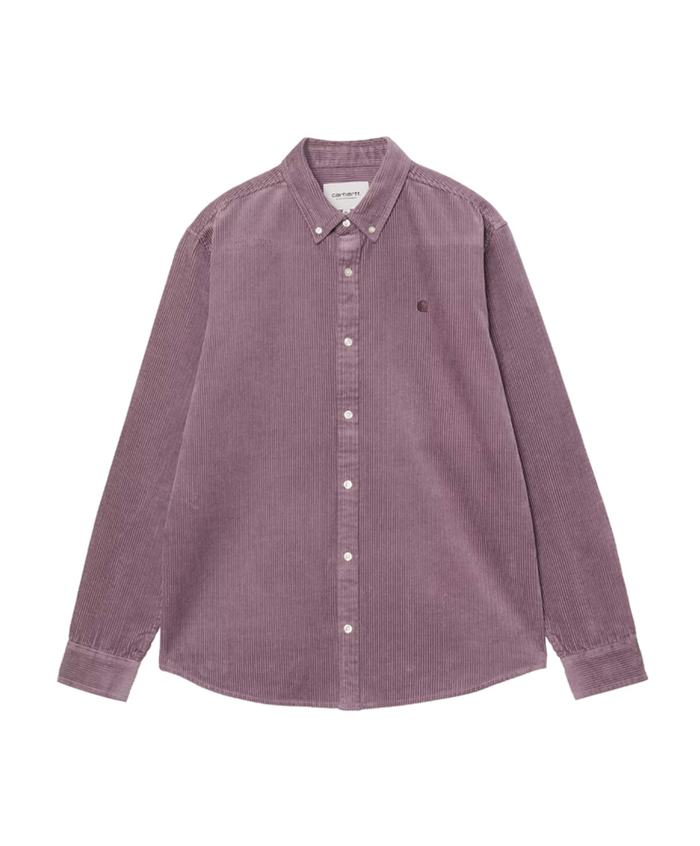 Heren overhemd lange mouw paars