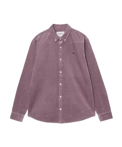 Heren overhemd lange mouw paars