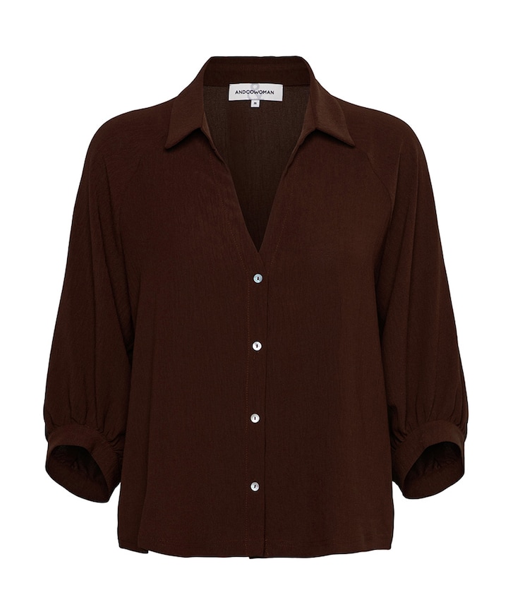 Dames blouse bruin
