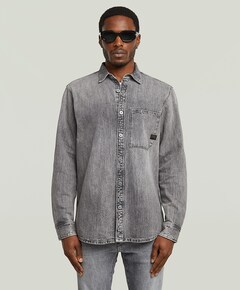 Overhemd lange mouw grijs