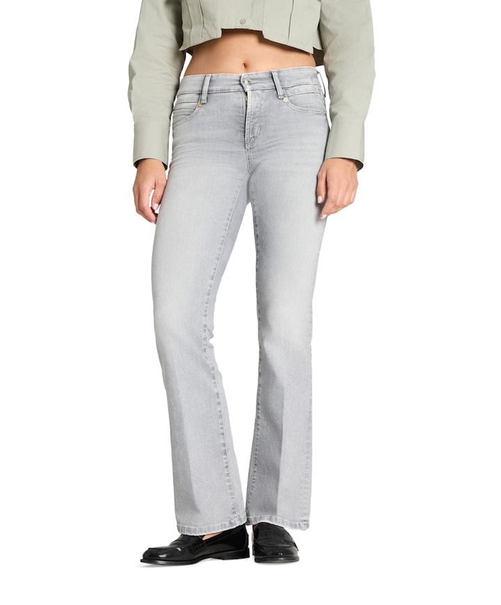 Paris flared dames jeans grijs
