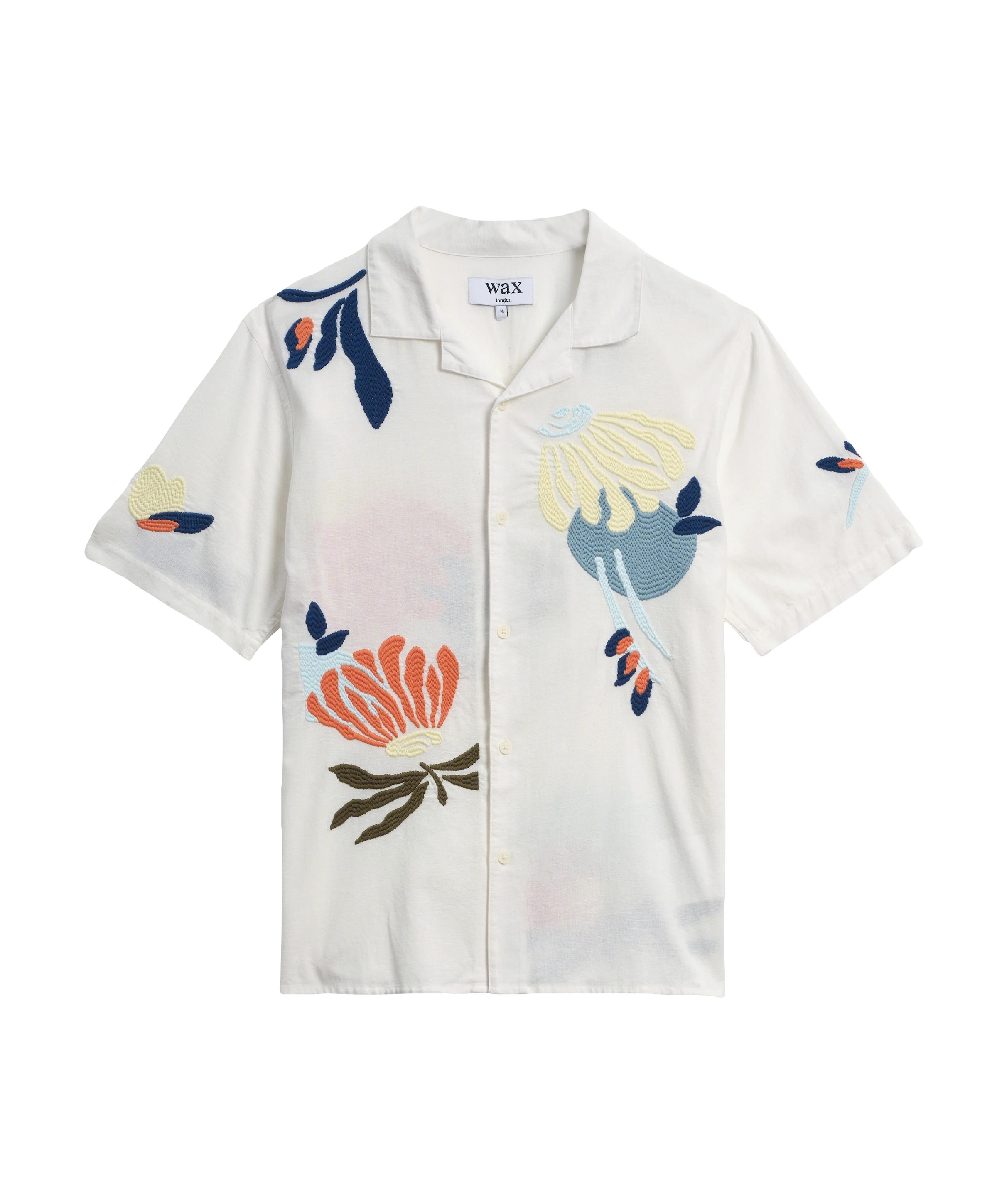 Heren overhemd korte mouw ecru