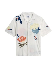 Heren overhemd korte mouw ecru