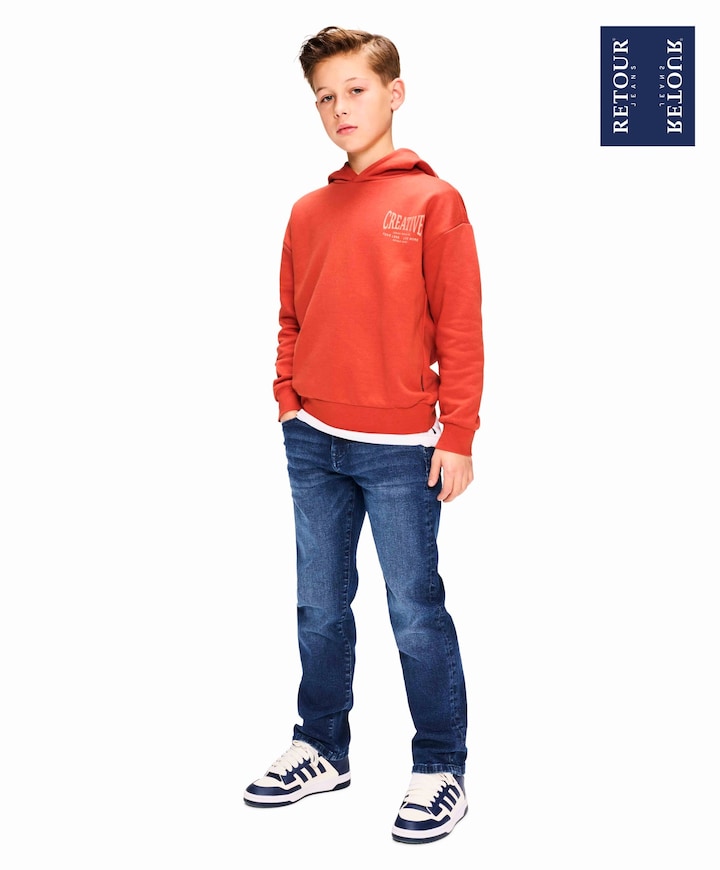 Jongens hoodie oranje