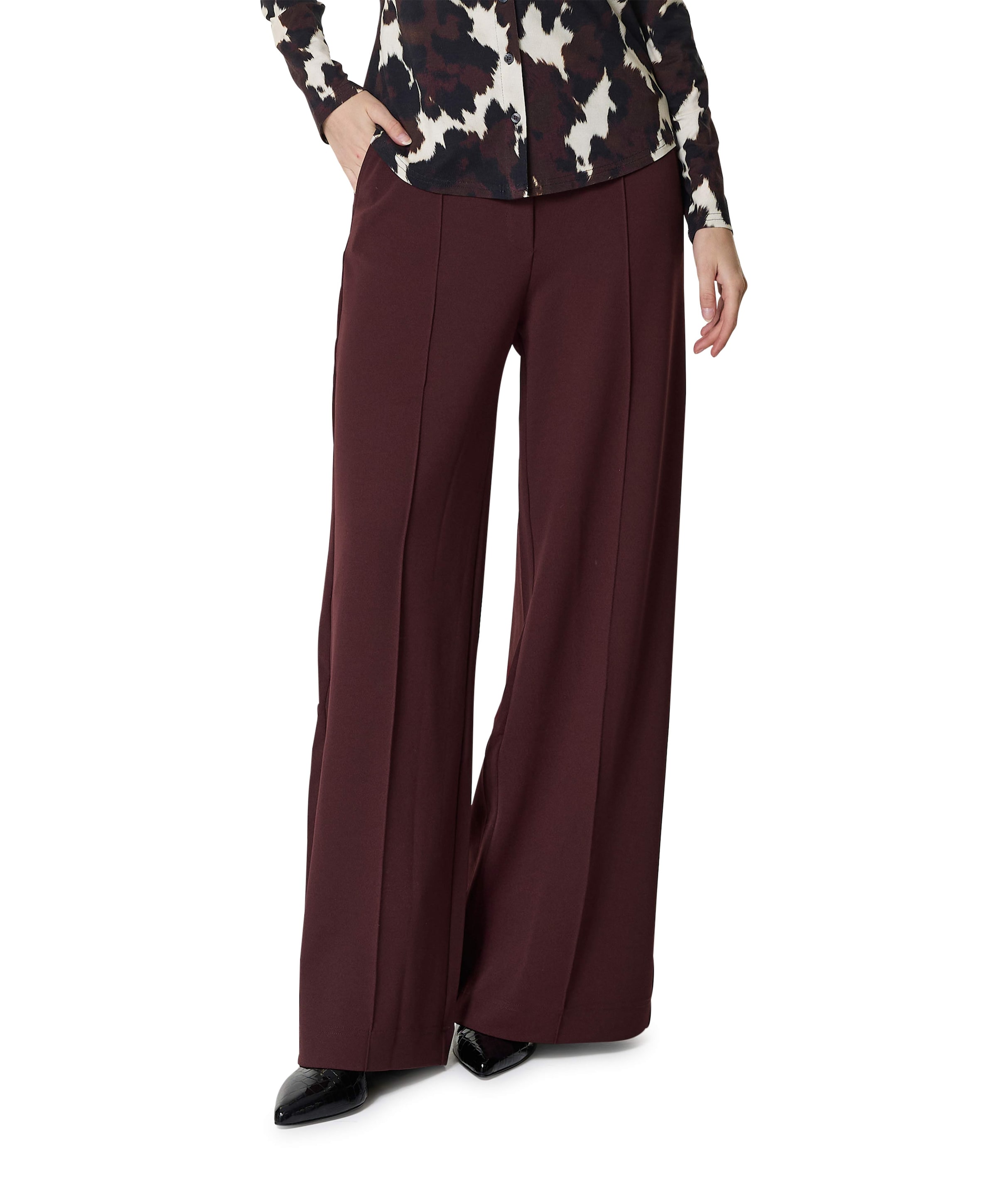 GENIVA dames broek bordeaux