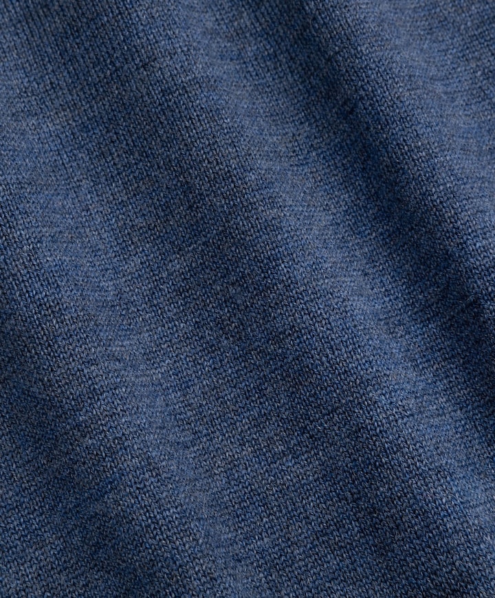 Heren trui met rits blauw
