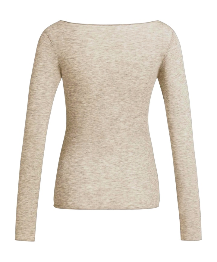 Dames longsleeve beige