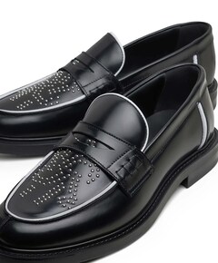 Gowtu Studs dames loafers zwart