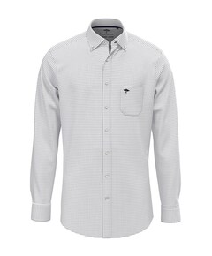 Heren overhemd lange mouw blauw