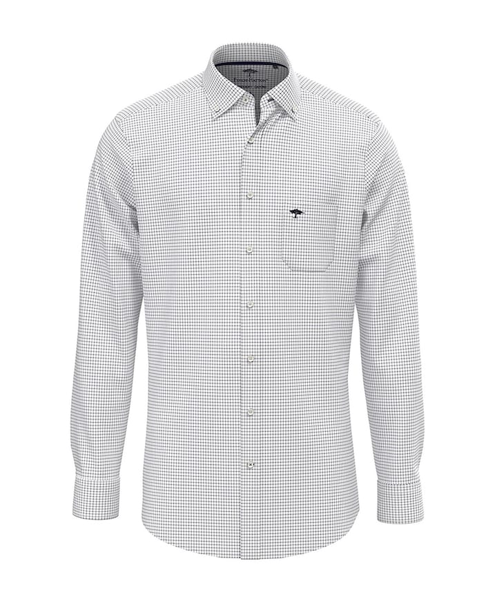 Heren overhemd lange mouw blauw