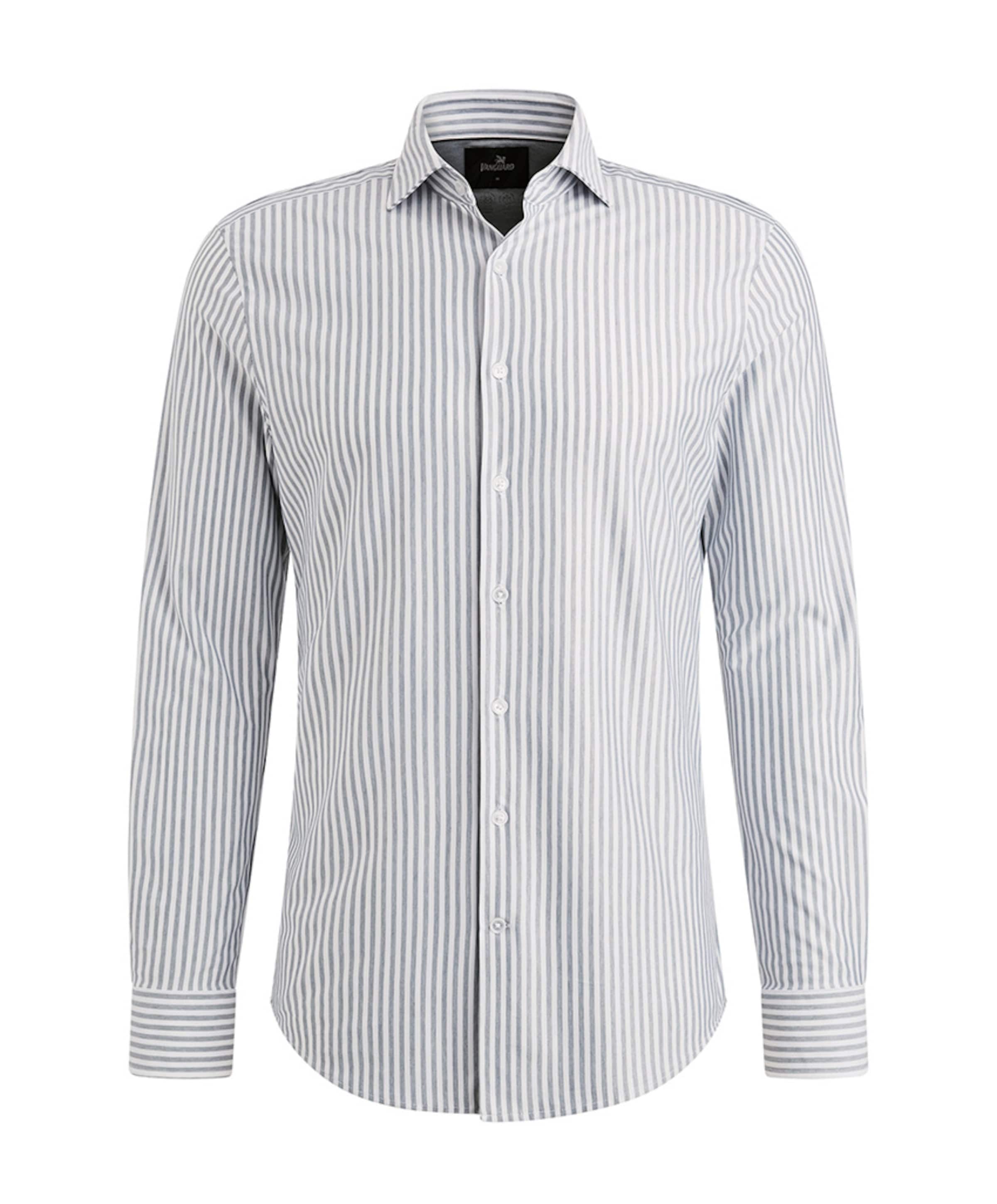 Heren overhemd lange mouw blauw