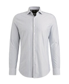 Heren overhemd lange mouw blauw