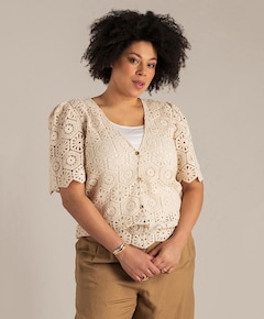 Dames vest beige