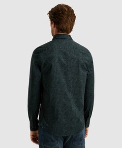 Heren overhemd lange mouw blauw