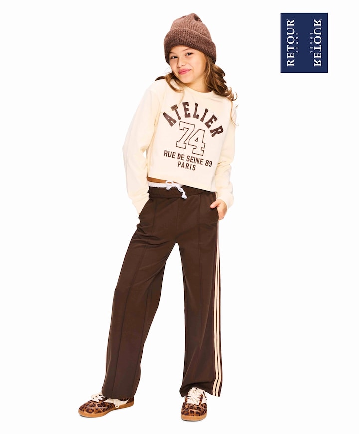 Meisjes longsleeve beige