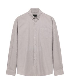 Heren overhemd lange mouw paars