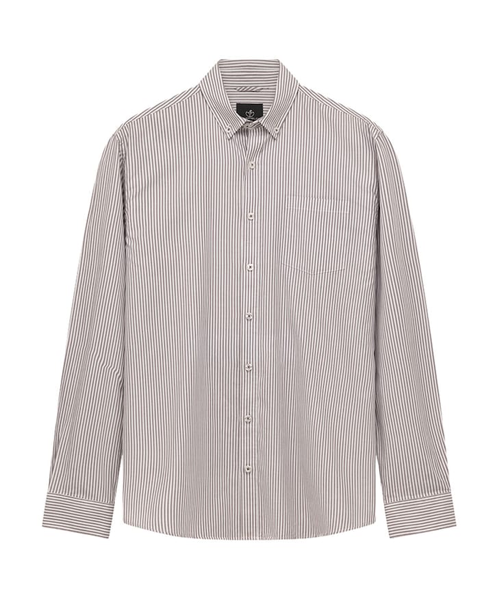 Heren overhemd lange mouw paars