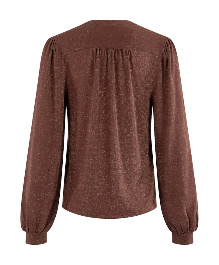 Dames blouse bruin