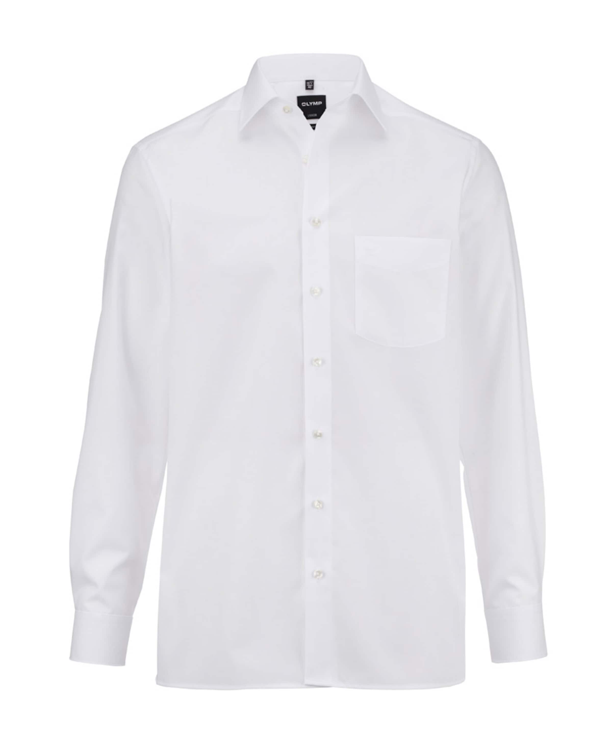 Heren overhemd lange mouw wit