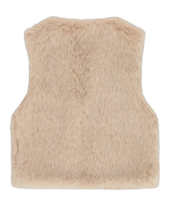 Meisjes bodywarmer beige