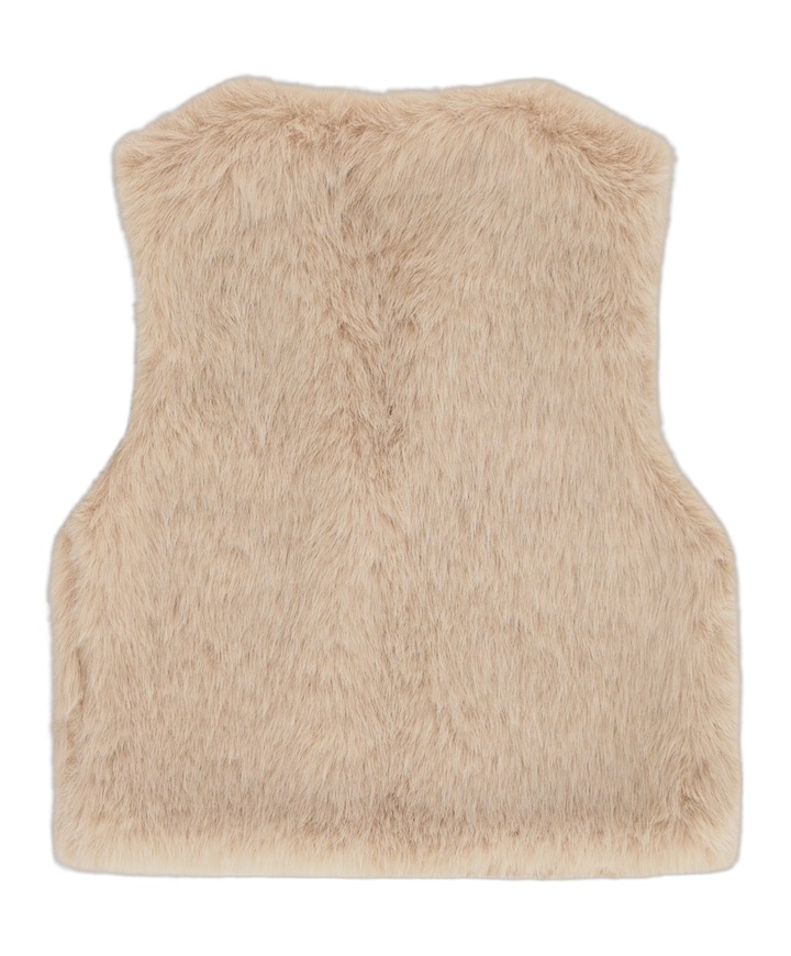 Meisjes bodywarmer beige