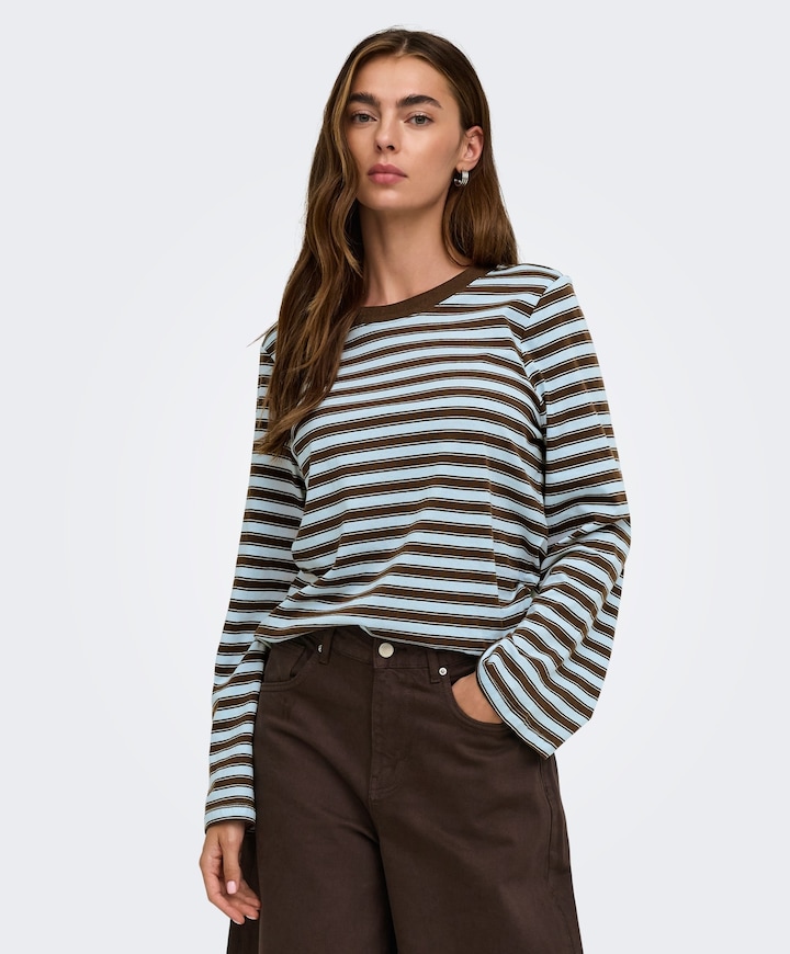 Dames longsleeve blauw