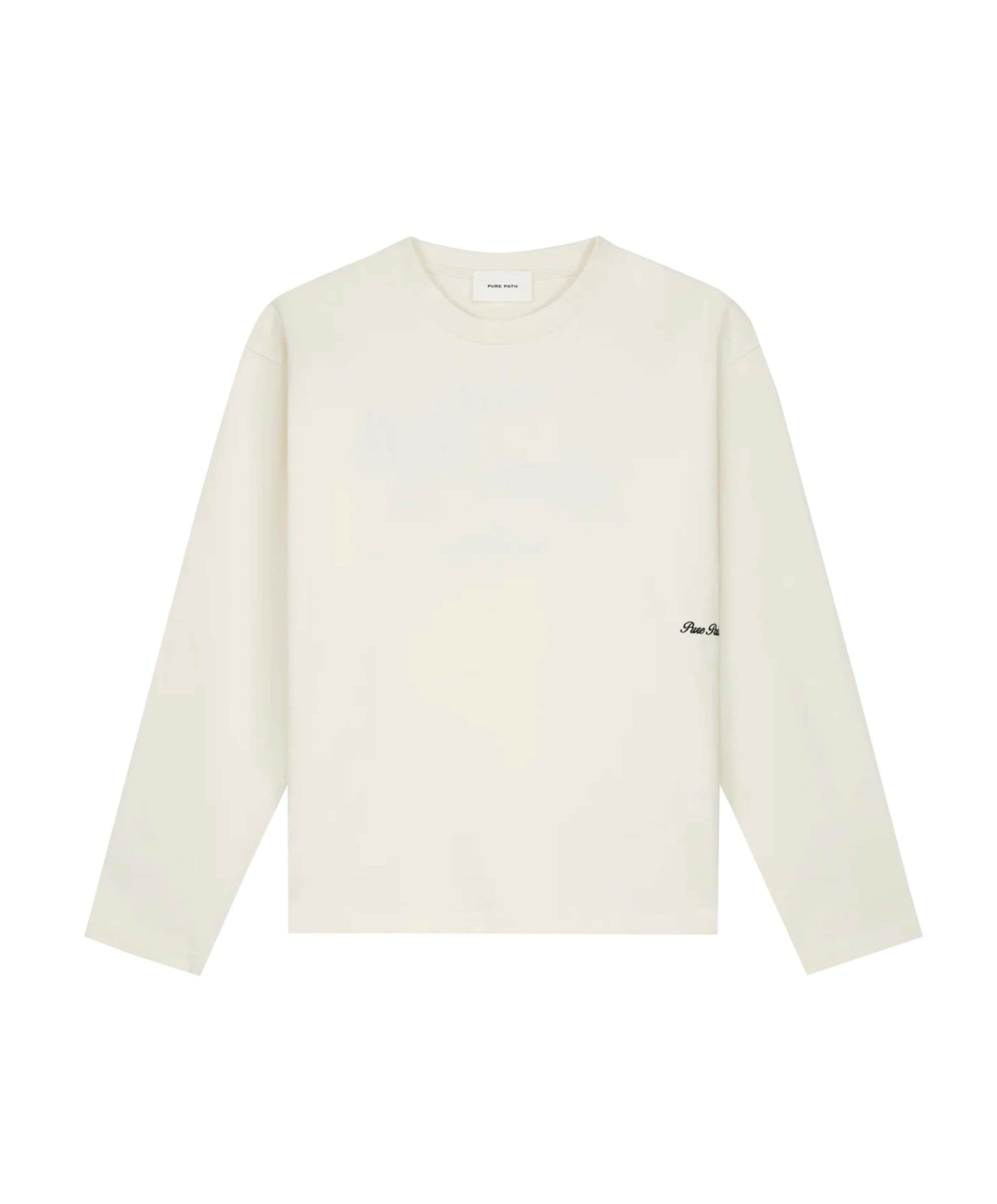 Heren longsleeve ecru