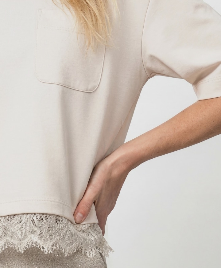 Dames T-shirt ecru