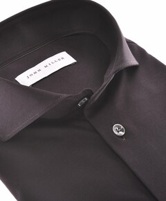 Heren overhemd lange mouw bruin